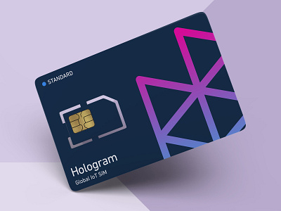 Hologram IoT SIM Card branded product iot physical physical render product product card product design sim sim card