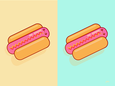 Kawaii Hotdog design illustration kawaii simple vector