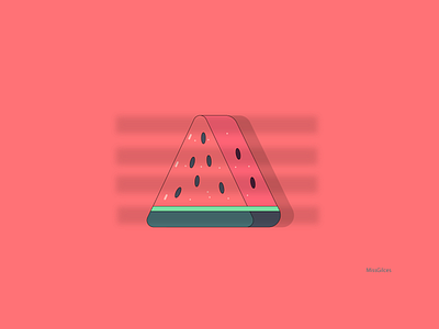 minimal watermelon art background color design illustration minimalist simple summer vector watermelon