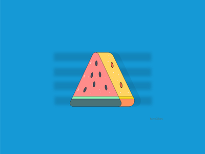 P E R S P E C T I V E WatermelonCheese art background cheese color design designs illustration simple vector wallpaper watermelon
