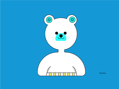 TheSimpleSummerbear art background bear color cute cute animal design illustration simple vector