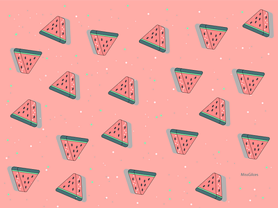watermelon pattern art background color design illustration iphone simple vector wallpaper watermelon