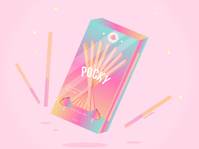 cotton candy pocky art background color cute design illustration simple