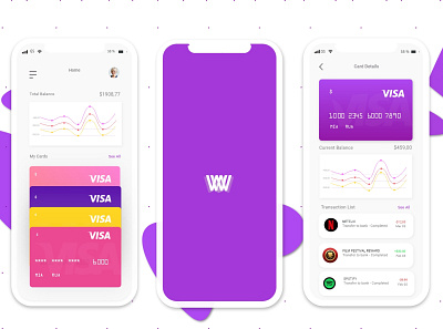 DailyUI.Wallet Concept background branding dailyui design iphone logo simple wallet app