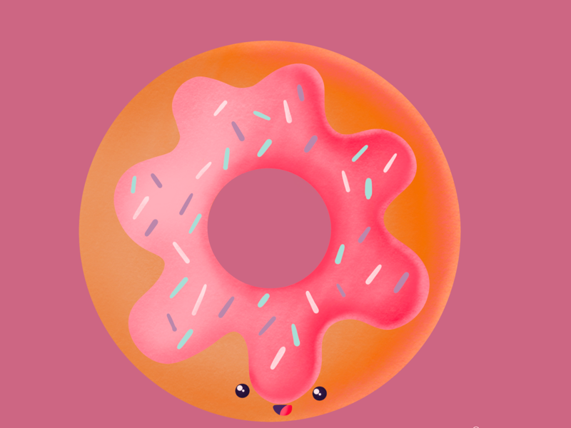 Kawaii Doughnut by MissGilces on Dribbble