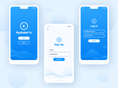 HydrateMe - Login