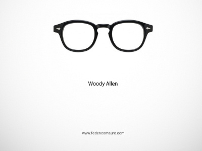 Woody Allen eyewear famous eyeglasses federico mauro icons minimal design