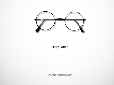 Harry Potter eyewear famous eyeglasses federico mauro harry potter icons minimal design