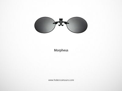 Morpheus celebrities cinema design famous eyeglasses federico mauro icon minimalist morpheus movie the matrix