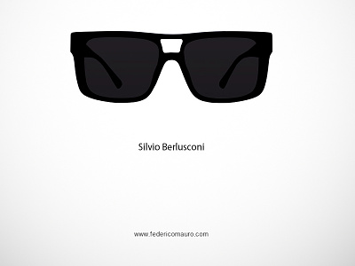 Silvio Berlusconi celebrities cinema design famous eyeglasses federico mauro icon minimalist movie
