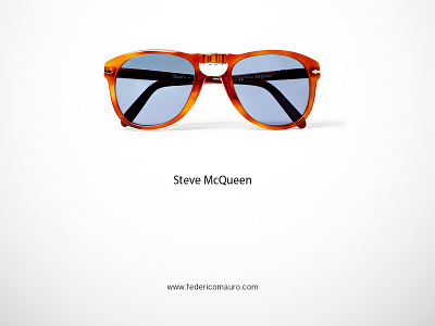 Steve McQueen celebrieties eyewear famous eyeglasses federico mauro icon iconic minimalist steve mcqueen