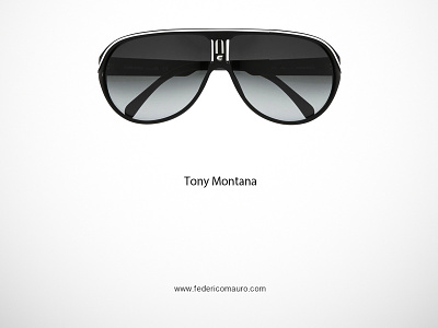 Tony Montana celebrieties eyewear famous eyeglasses federico mauro icon iconic minimalist scarface tony montana