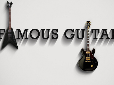 Famous Guitars art direction famous guitars federico mauro guitarist minimalist music