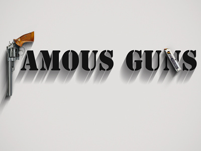 Famous Guns cinema famous guns famous things federico mauro iconic minimal movie pistols weapons