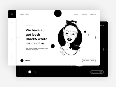 Day and Night Mode black clean day design figma figmadesign illustration interface landing night ui ux vector web website white