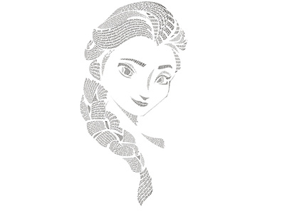 Frozen elsa illustration nesting portrait