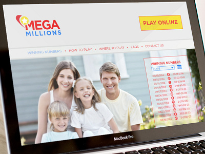 Mega Millions Makeover flat lottery makeover mega million ui web
