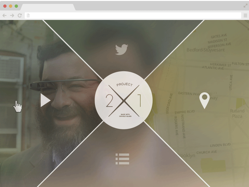 [GIF] Project 2x1 - Made with Google Glass gif google glass project 2x1 ui website