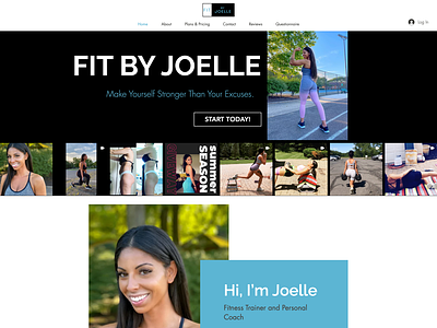 FIT By Joelle - Online Fitness Trainer design fitness modern modern design trainer ui web design webdesign website website design