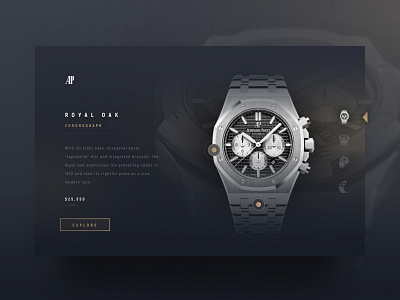 Audemars Piguet Watch Website design modern modern design ui web web app web design webdesign website website design