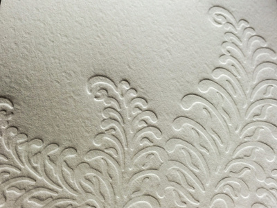 Letterpressed Ferns ferns letterpress wedding invitations