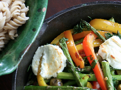 Stir Fry with Goat Cheese food smile