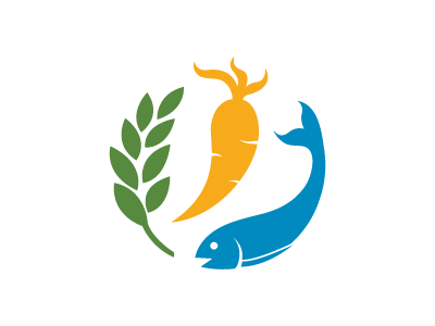 Proposed logo for a Nutrition Resource Center carrot fish logo nutrition rice