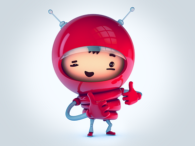 Mascot Astronaut Boy 3d astronaut boy c4d cinema 4d mascot rendering space