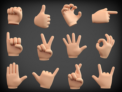 sign hands 3d hand rendering sign thumb up