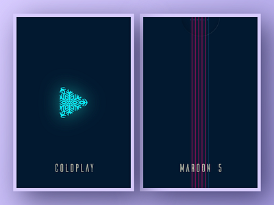 Minimal Music Posters #04 coldplay design graphic design illustration maroon 5 minimal design minimalism poster
