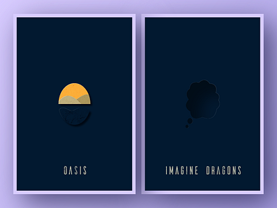 Minimal Music Posters #06 design graphic design illustration imagine dragons minimal design minimalism oasis poster