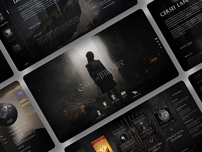 Game of Thrones Wiki Concept game of thrones interaction design landing page motion graphics ui design website design