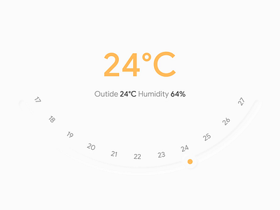 Temperature Control Interaction app design interaction design iot minimal design neumorphism smart home ui design