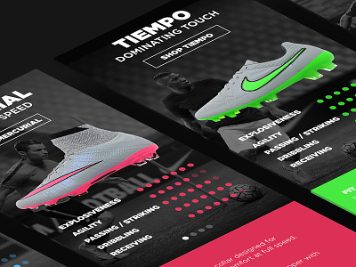 Nike Football Boot - App Activation activation app app activation application design boots clean design footwear graphic design guide landing page mobile nike retail sizing sports brand ui user interaction