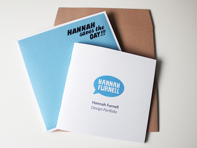 Portfolio Booklet booklet clean envelope graphic design hannah furnell hannah saves the day pdf portfolio print self promo self promotion simple typography