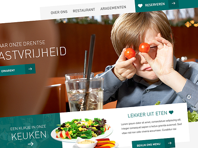 Restaurant de Gasterij (concept) clean concept design flat site webdesign website
