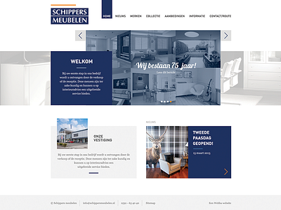 Responsive site for interior store! blue clean flat interior shop site store website