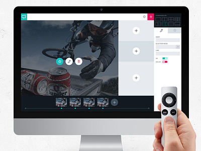 Narrowcasting dashboard app application clean dashboard interface layout minimal site ui ux web