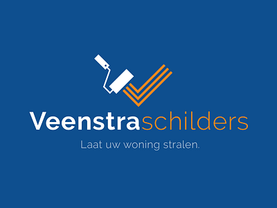 Logo design Veenstra Schilders brand design identity logo mark painting simple visual