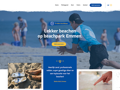 Website beachpark beach blue clean design site sport ui ux web webdesign xd yellow