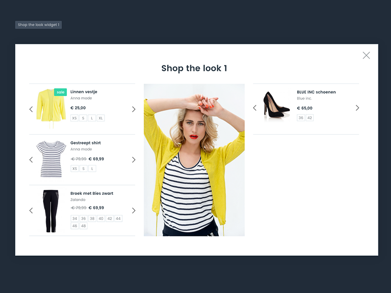 Shop The Look widget by shoply ® by Stefan Kuhl on Dribbble