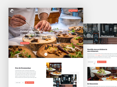 Restaurant website black branding clean design flat free red responsive restaurant site typography ui ux web webdesign website