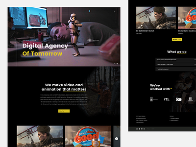 Digital Agency (Of Tomorrow) agency agency branding clean design design agency flat free responsive site typography ui video web webdesign website