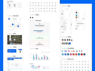Styleguide by Stefan Kuhl brand calendar color palette color palettes dashboard design exploration elements form free guidelines icons icons pack library profile social media styleguide styleguides tooltip typography ui kit
