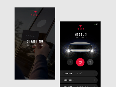 Tesla Model 3 app design app app concept app design app icon app store app ui apple model3 playground site tesla
