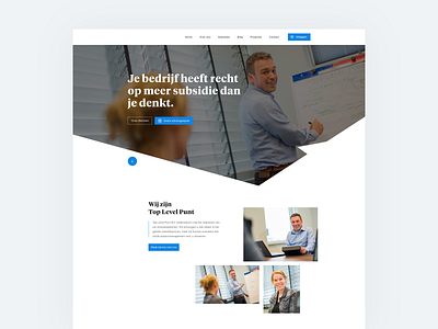 Landingpage Top Level Punt 2019 trend agency blog blue business clean experience homepage landing landingpage magazine project web website website builder websites