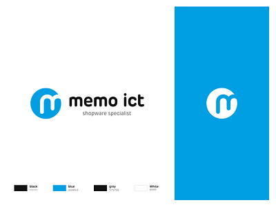 logo re-design Memo ICT black blue branding dark icon ict identity identity design identitydesign logo redesign shopware