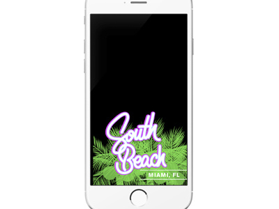 South beach Geofilter community geofilter custom lettering hand lettering snapchat