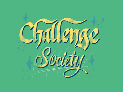 Challenge Society calligraphy digital calligraphy procreate