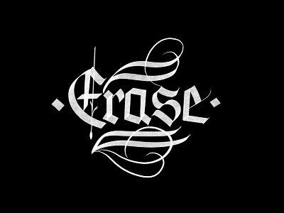 Erase calligraphy digital calligraphy typography